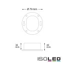 ISOLED Indbygningslampe Sys-Wall68 MiniAMP uden skrm IP44, aluminium dmpbar 3W 120lm 3000K 38 38 CRI >81