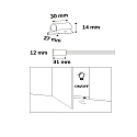 ISOLED sensor MiniAMP, chrom, hvid