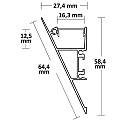 monteringsprofil HIDE TRIANGLE indirekte, aluminium