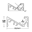 ISOLED monteringsprofil FURNIT6 S, aluminium