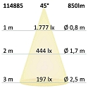 ISOLED Indbygningslampe Slim68 IP40, d�mpbar 9W 850lm 3000K 45� 45� CRI 92
