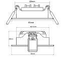 ISOLED Indbygningslampe Slim68 MiniAMP IP40, d�mpbar 8W 850lm 3000K 45� 45� CRI 92