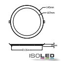 ISOLED downlight flat, dimmable IP42, silver dimmable