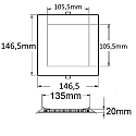 ISOLED Downlight flad, d�mpbar IP42, s�lv d�mpbar