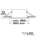 ISOLED mounting frame SYS-68 rigid, black