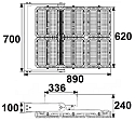 ISOLED Projekt�rlys FLOOD 1350W asymmetrisk, justerbar IP66, sort d�mpbar
