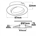 ISOLED mounting frame ION DN87 ROUND round, swivelling, chrome