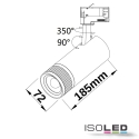 ISOLED 3-phase spot FOCUS ADJUST 24W swivelling, rotatable, switchable, focusable IP20, white 