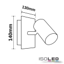 wall luminaire rotatable, with switch, tiltable GU10 IP20