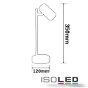ISOLED Bordlampe svingbar, drejelig, med afbryder GU10 IP20, nikkel 