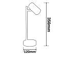 ISOLED Bordlampe svingbar, drejelig, med afbryder GU10 IP20, nikkel 
