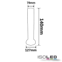ISOLED bollard lamp cylindrical E27 IP44, dimmable