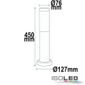 ISOLED bollard lamp cylindrical E27 IP44, dimmable