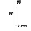 P�lelampe 1100 cylindrisk, med sensor, omskiftelig E27 IP44