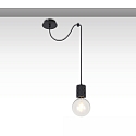 Pendel INFINITY SINGLE ROUND 1-flamme, rund, uden sk�rm E27 IP20, sort d�mpbar