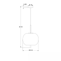 ISOLED Pendel INFINITY SMOKY GLASS 30 1-flamme E27 IP20, sort d�mpbar