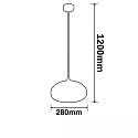 ISOLED Pendel INFINITY OVAL 1-flamme, rund E27 IP20, d�mpbar