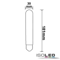 ISOLED Dekorativ gldelampe VINTAGE LINE LED SPIRALHUB omskiftelig E27 3,8W 200lm 2200K 360 CRI 80-89 