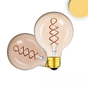 Filament Globe lyskilde VINTAGE LINE ROUNDBULB 95 omskiftelig G95 E27 4W 200lm 2200K 360� CRI 85 