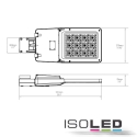ISOLED Standerlampe STREET LIGHT GR60 firkantet, stdsikker IP66, slv dmpbar