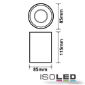 ISOLED Loftlampe 2-polet GU10 IP65, hvid dmpbar