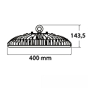 ISOLED Spot p� hallen TOQ 85�C rund, st�dsikker IP65, sort d�mpbar