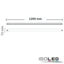 ISOLED linert lampe PROFESSIONAL 3-polet, stdsikker, omskiftelig IP66, slv  35W 5500lm 4000K 120 120 CRI 80-89 120cm