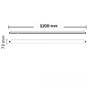 ISOLED line�rt lampe PROFESSIONAL 3-polet, st�dsikker, omskiftelig IP66, s�lv  35W 5500lm 4000K 120� 120� CRI 80-89 120cm