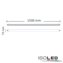 ISOLED linert lampe PROFESSIONAL 3-polet, stdsikker, omskiftelig IP66, slv  45W 6700lm 4000K 120 120 CRI 80-89 150cm