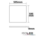 ISOLED LED panel HCL LINE 600 til VDU-arbejdsstation, DALI styrbar, tunable white, 42W 4400lm 2700-5700K 120 120 CRI 90-100