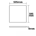ISOLED LED panel HCL LINE 600 til VDU-arbejdsstation, DALI styrbar, tunable white, 42W 4400lm 2700-5700K 120� 120� CRI 90-100