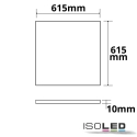 ISOLED LED panel HCL LINE 625 til VDU-arbejdsstation, tunable white, 42W 4400lm 2700-5700K 120 120 CRI 90-100