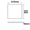 ISOLED LED panel HCL LINE 625 til VDU-arbejdsstation, tunable white, 42W 4400lm 2700-5700K 120� 120� CRI 90-100