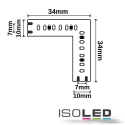 ISOLED hjrnestik LINEAR10 FLEX - 0.5W 24V CRI927 med belysning, hvid
