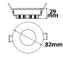 ISOLED recessed luminaire PC68 IP44 BRUSHED rigid, dimmable IP44, brushed aluminium dimmable 5W 400lm 3000K >80� >80� CRI >80