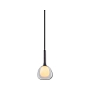 Pendel INFINITY CLEAR/WHITE GLASS med �bent kabel, 2-polet E14 IP20, sort d�mpbar