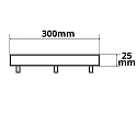ISOLED baldakin INFINITY ROUND BLACK 3 3-fold, rund, uden lampefatning, sort