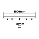 ISOLED baldakin INFINITY LONG BLACK 4 4-fold, lang, uden lampefatning, sort