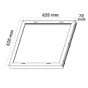 ISOLED monteringsramme PANEL BACKLIGHT LINE / UGR<16 LINE 625X625 til VDU-arbejdsstation, hvid