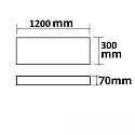 ISOLED monteringsramme PANEL BACKLIGHT LINE / UGR<16 LINE 1200X300, hvid