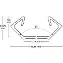 ISOLED corner profile CORNER11N, black