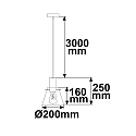 Pendel INFINITY CONCAVE GLASS konisk E27 IP20, r�gfarver, sort d�mpbar
