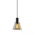 Pendel INFINITY CONCAVE GLASS konisk E27 IP20, rav, sort d�mpbar