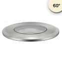 Gulvindbygningslampe ROUND � 45MM 60� stiv, passabel, ekskl. str�mforsyning IP67, s�lv 