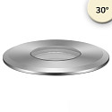 Gulvindbygningslampe ROUND � 55MM 30� stiv, passabel, ekskl. str�mforsyning IP67, s�lv 