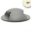 Gulvindbygningslampe 2SIDE 60MM 60� 2-fold, rund IP67, gr�, sort 
