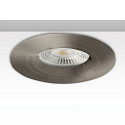 mounting frame GU10/MR16 round, with lamp socket, brushed aluminium