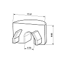 ISOLED Endkappe EC99 (GROUND-IN10) rund, s�t med 1, med kabelhul