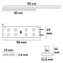 ISOLED LED modul T5/T8 865 DIM MINIAMP - 55CM - 170LM/W med stik, 2-polet, magnetisk montering 9W 1550lm 6500K 120� CRI 80-89 d�mpbar