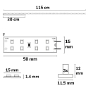 ISOLED LED modul T5/T8 865 DIM MINIAMP - 115CM - 170LM/W med stik, 2-polet